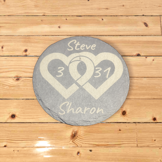 Wedding Anniversary Slate Coaster
