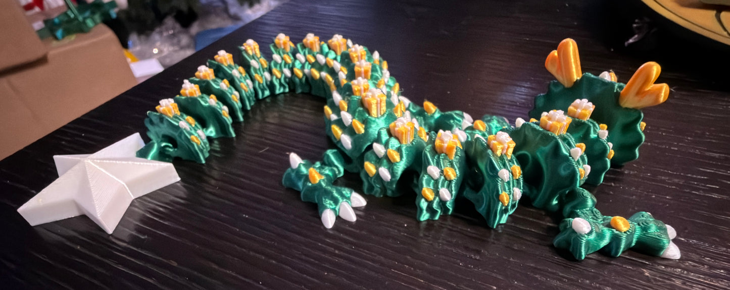 3D Printed Thin Baby Christmas Tree Dragon
