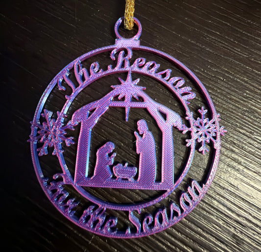 The Reason For the Season Nativity 3D Printed Christmas Ornament