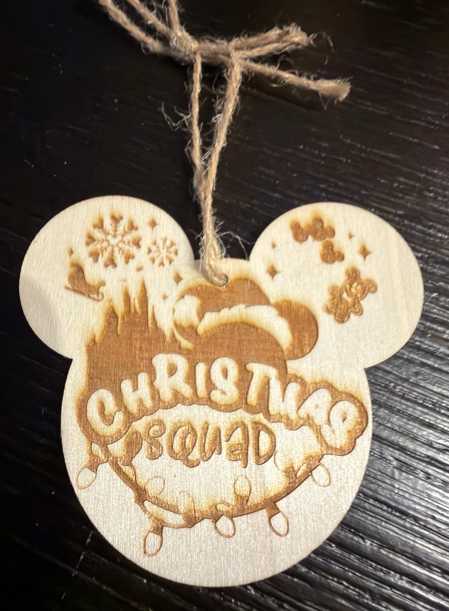 Christmas Squad Laser Engraved Wood Christmas Ornament