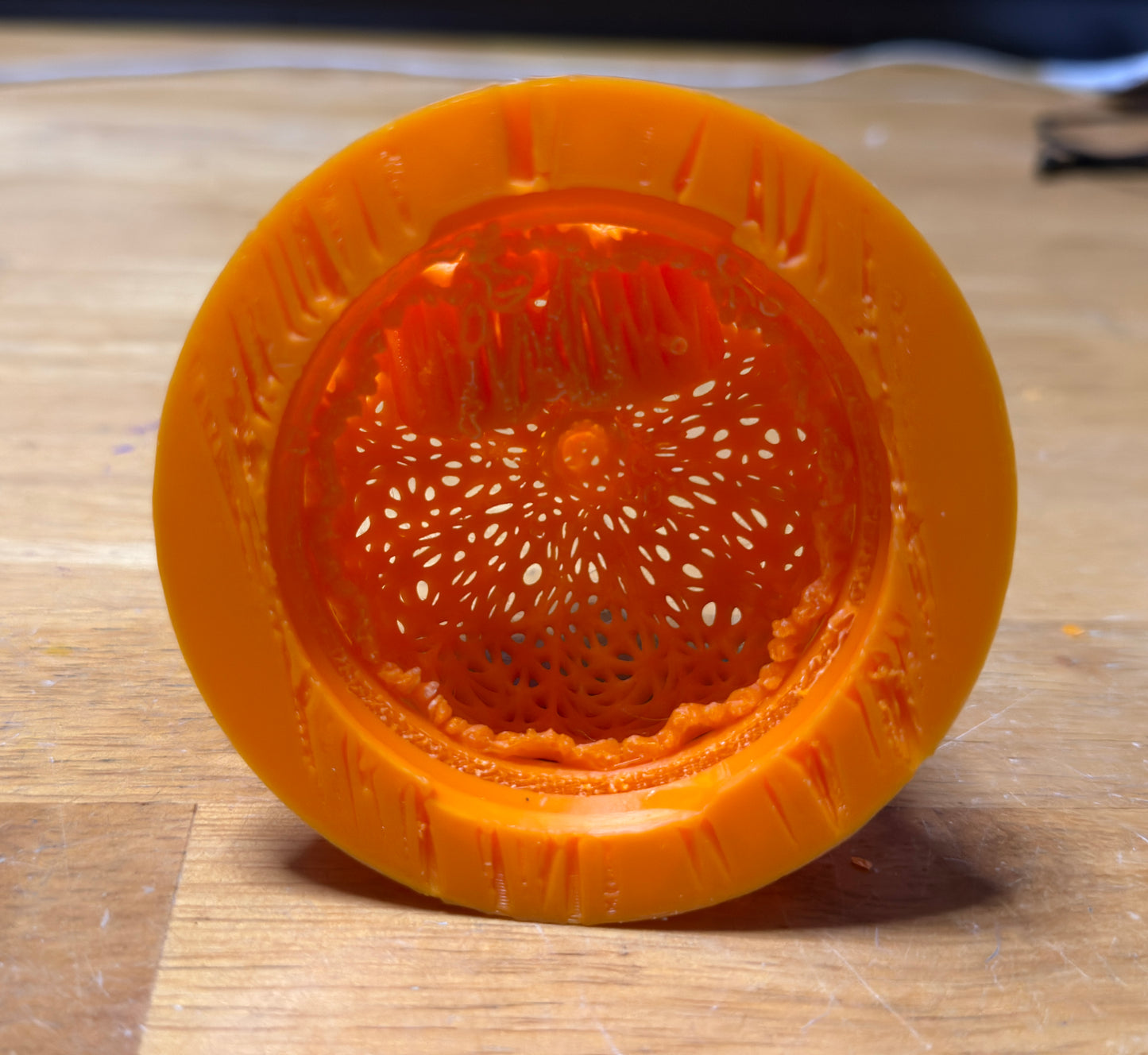 3D Printed Jack ‘O Lantern Halloween Multi-Color Light Home Office Decor - 3" tall (base to stem) / 4" wide (at the base)