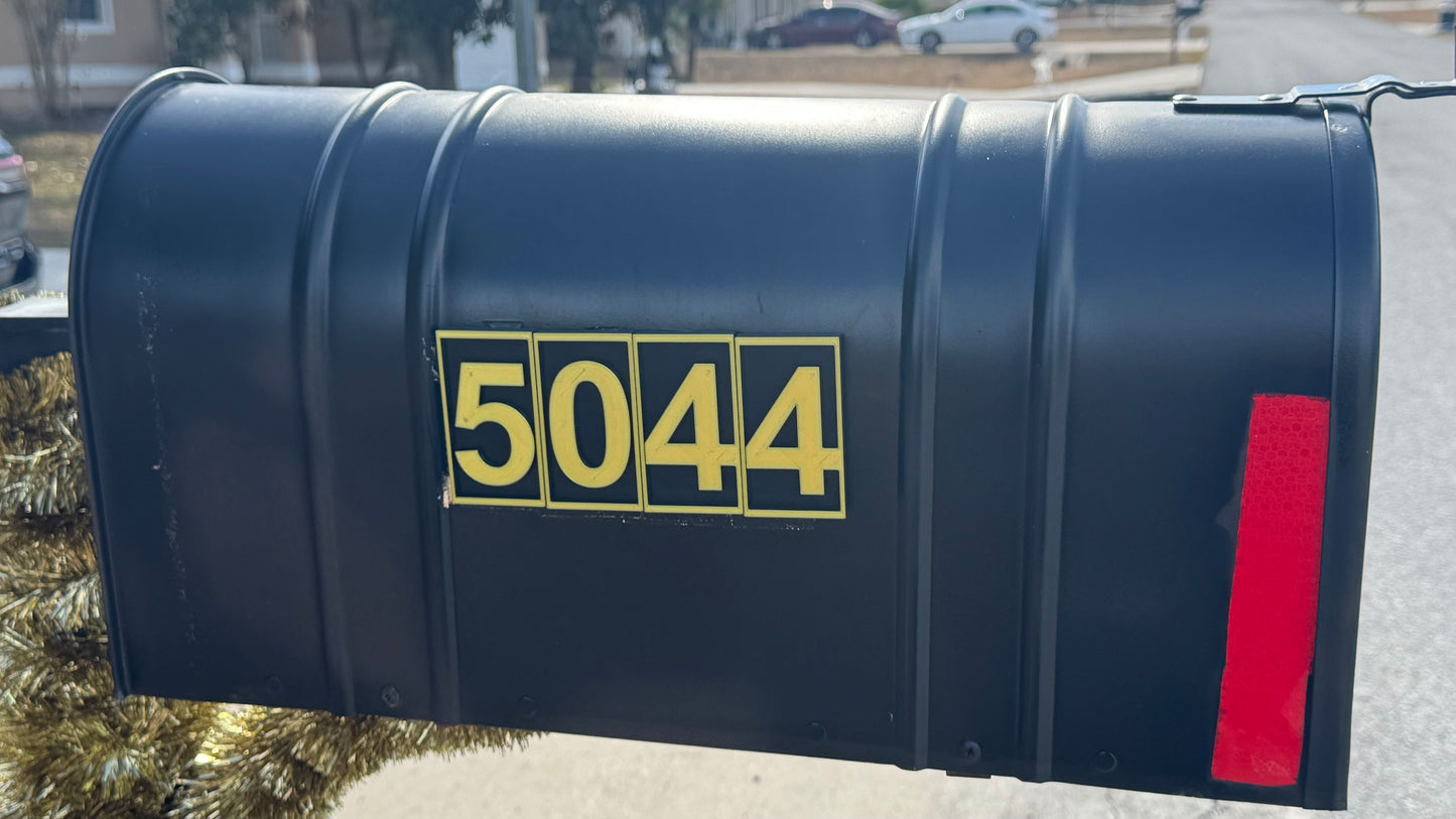 Mailbox House Numbers 3D Printed