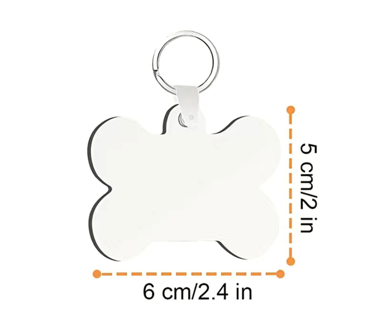 Custom Double Sided Sublimation Animal Name Tag