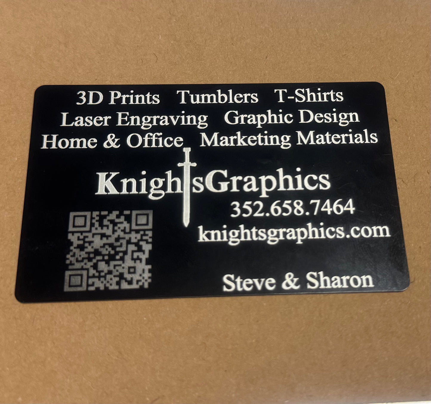 Custom Metal Laser Engraved Business Cards (set of 50 cards)