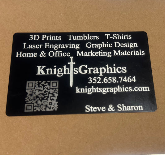 Custom Metal Laser Engraved Business Cards (set of 50 cards)