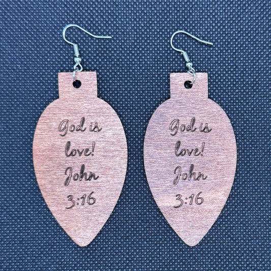 Tear Drop Cross & Scriptural Inspirational Earrings