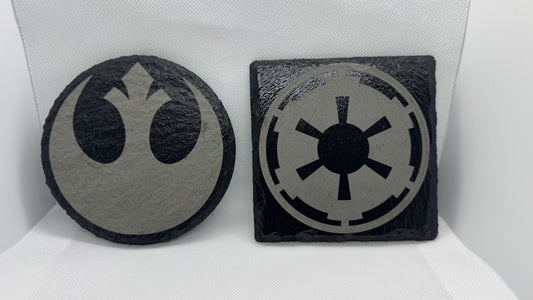 Star Wars Imperial and Rebel Slate Coasters