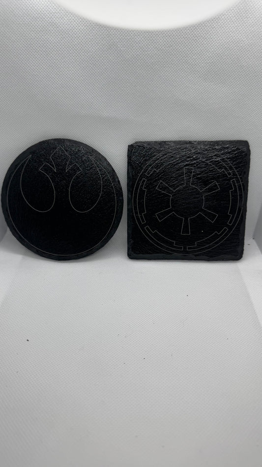 Star Wars Imperial and Rebel Slate Coasters
