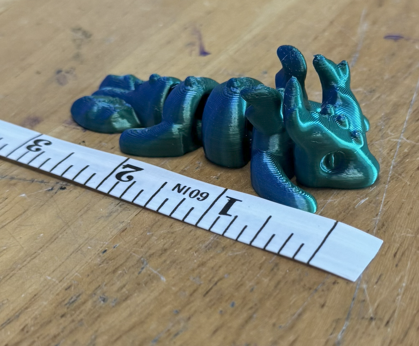 3” Micro Articulated Flexible 3D Printed Dragon (Medium - 3" long)