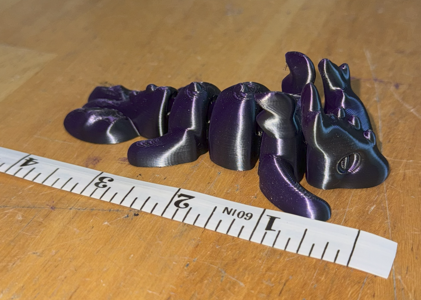 4” Micro Articulated Flexible 3D Printed Dragon (Large - 4" long)