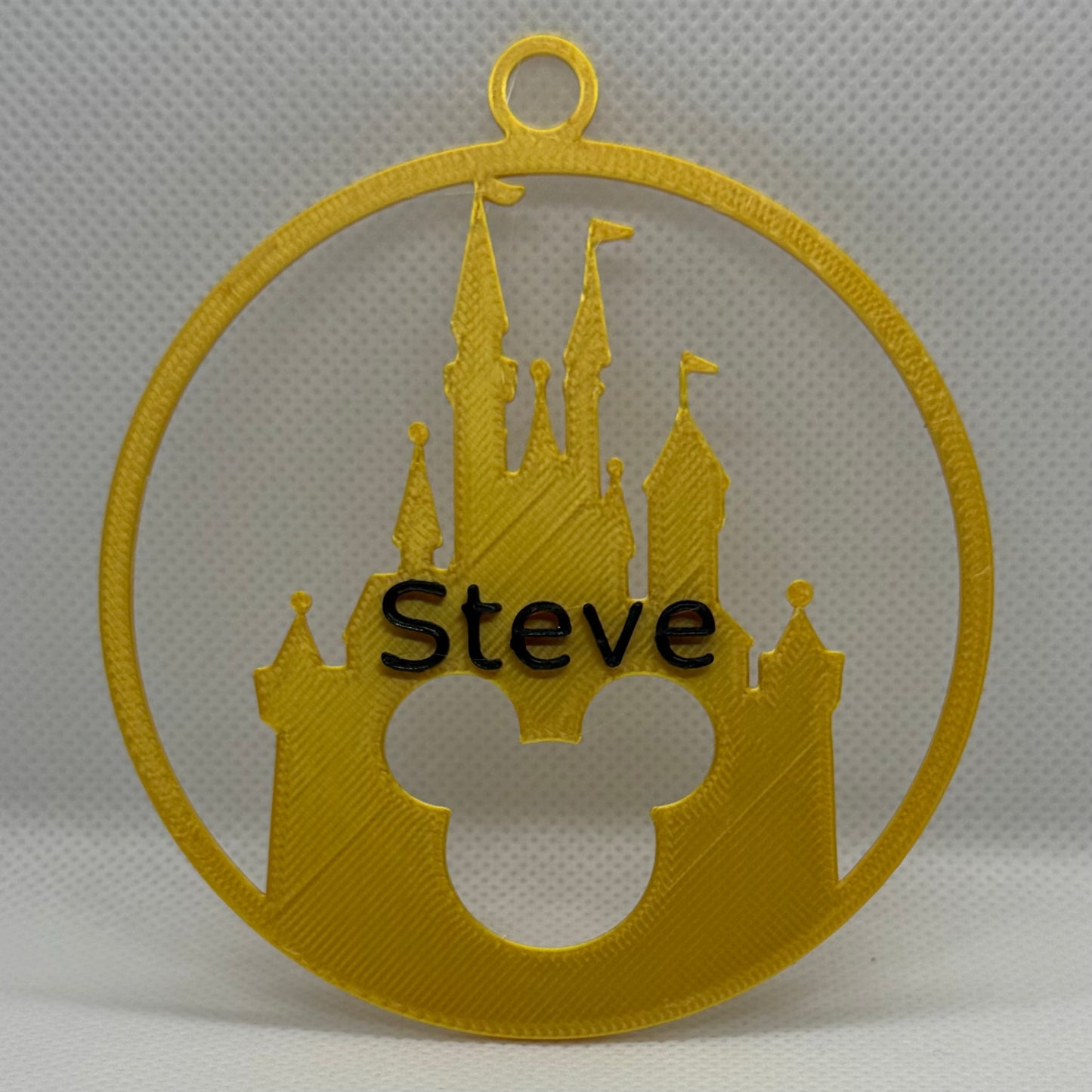 Cinderella Castle with Mickey Head Christmas Ornament