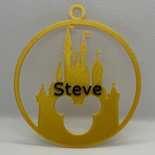Cinderella Castle with Mickey Head Christmas Ornament