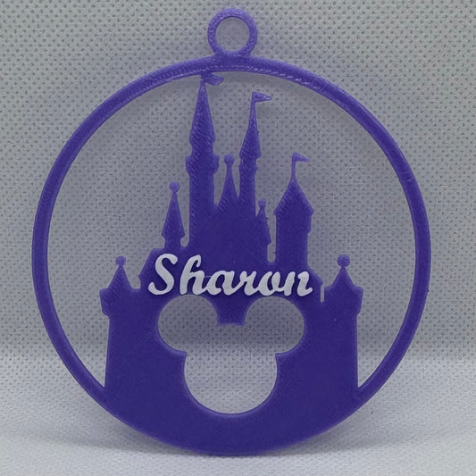 Cinderella Castle with Mickey Head Christmas Ornament