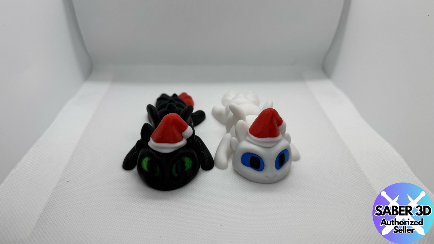 Santa's Helper Toothless and Light Fury