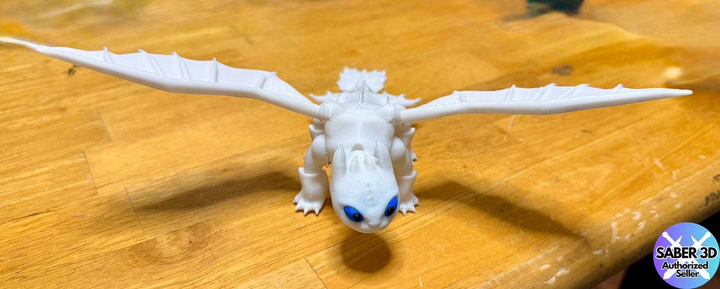 3D Printed Flexi Toothless and Light Fury