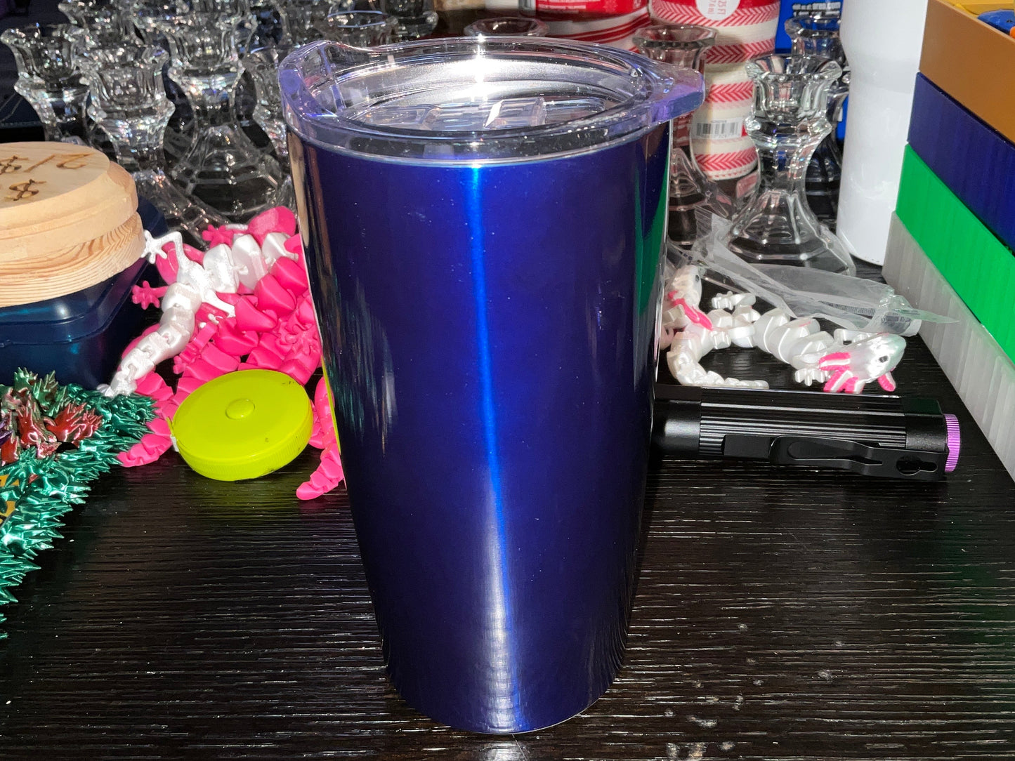 Custom Blue Metal Tumbler 20 oz - Get Your Own Image or Design on This Tumbler