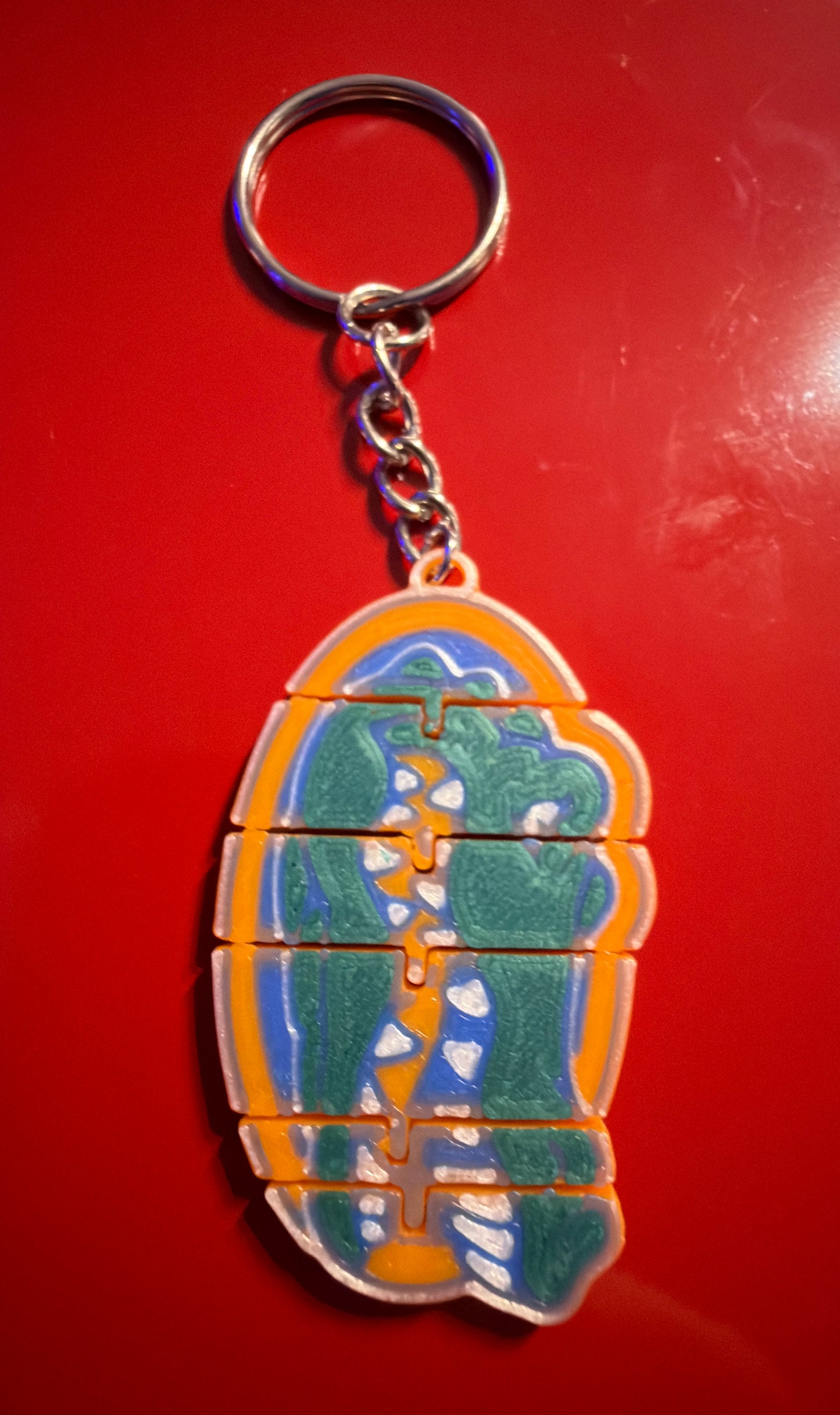 University of Florida Gators 3D Printed Keychain