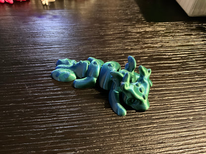 4” Micro Articulated Flexible 3D Printed Dragon (Large - 4" long)