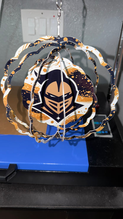 Outdoor Wind Spinner UCF University of Central Florida Knightro Theme