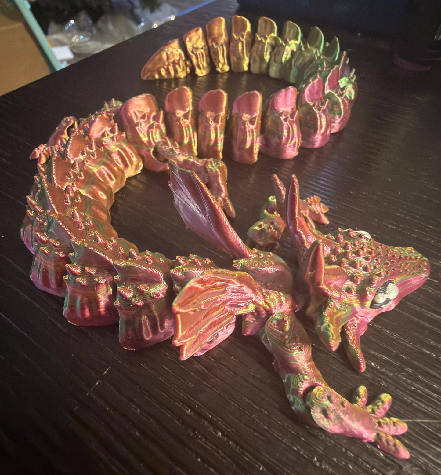 Axolotl Articulated 3D Printed Dragon 16” long