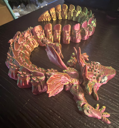 Axolotl Articulated 3D Printed Dragon 16” long