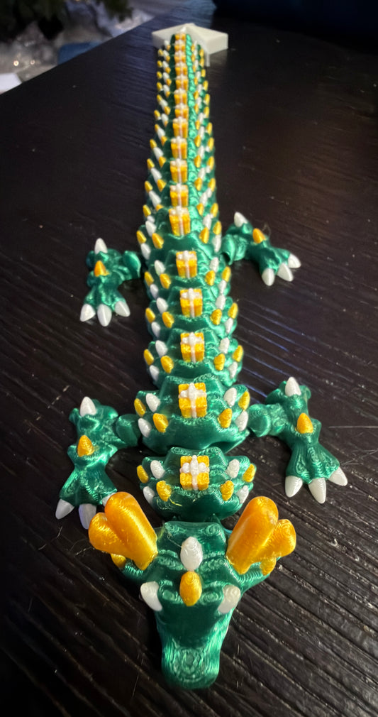 3D Printed Thin Baby Christmas Tree Dragon