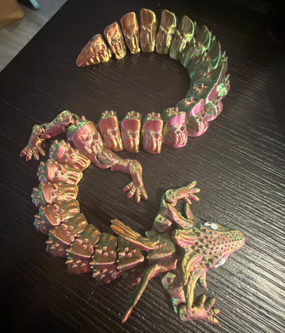 Axolotl Articulated 3D Printed Dragon 16” long