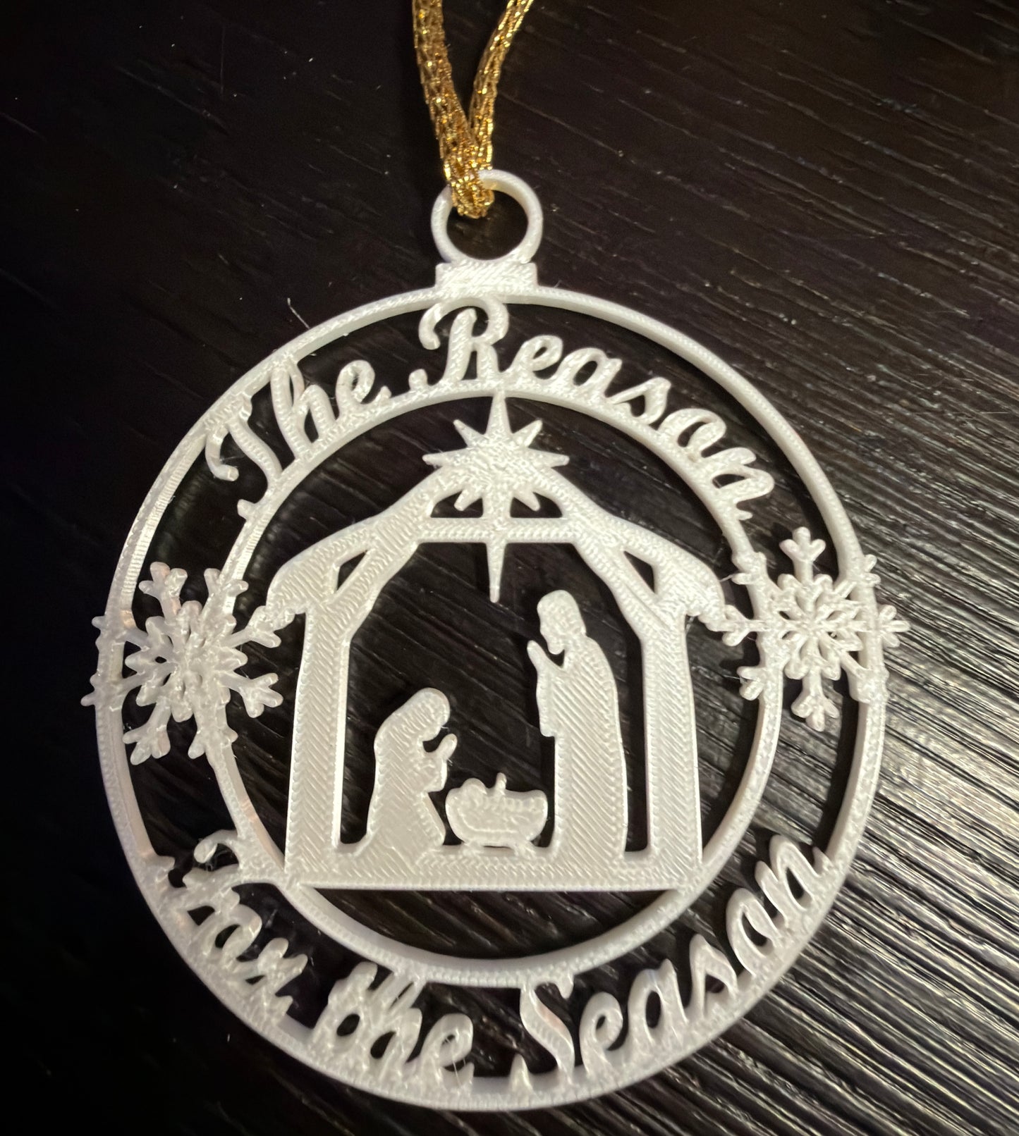 The Reason For the Season Nativity 3D Printed Christmas Ornament