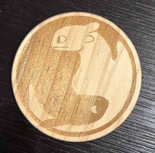 How To Train Your Dragon Toothless and Light Fury Yin Yang Laser Engraved Coasters