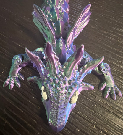 Axolotl Articulated 3D Printed Dragon 16” long