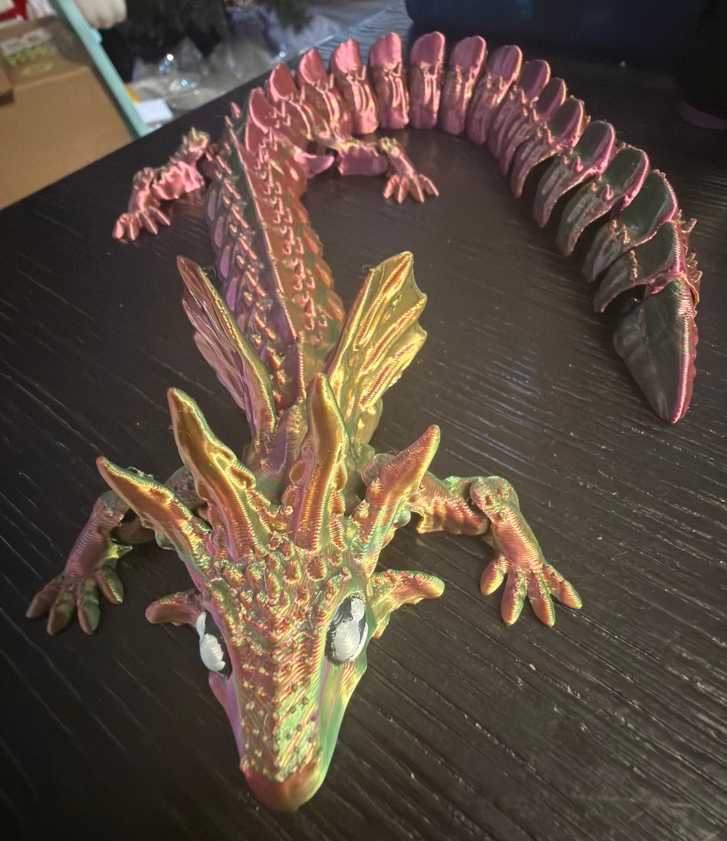 Axolotl Articulated 3D Printed Dragon 16” long