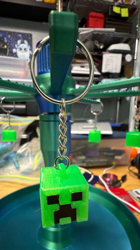 Minecraft Creeper Keychain 0.75” x 0.75”