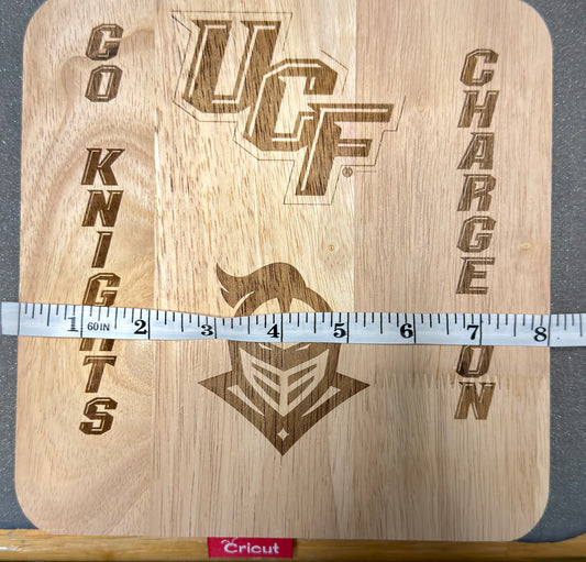 UCF Knights Laser Engraved Cutting Board 12” x 8”