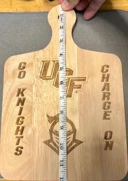 UCF Knights Laser Engraved Cutting Board 12” x 8”