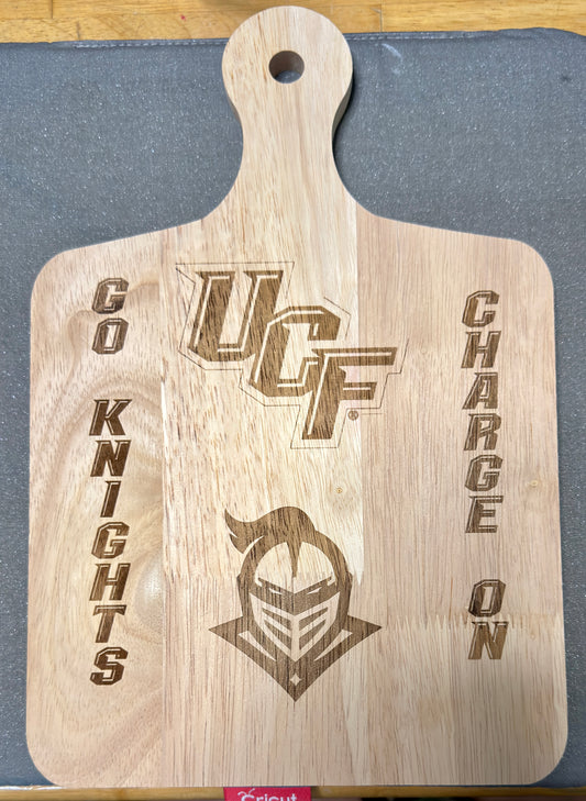 UCF Knights Laser Engraved Cutting Board 12” x 8”