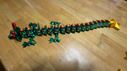 Christmas Tree Articulated Flexi Dragon (23" long)