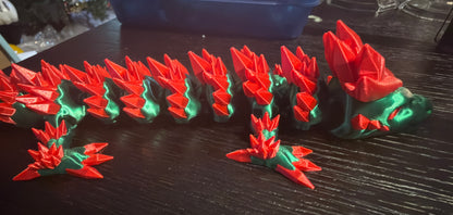 24” Crystal Articulated 3D Printed Dragon