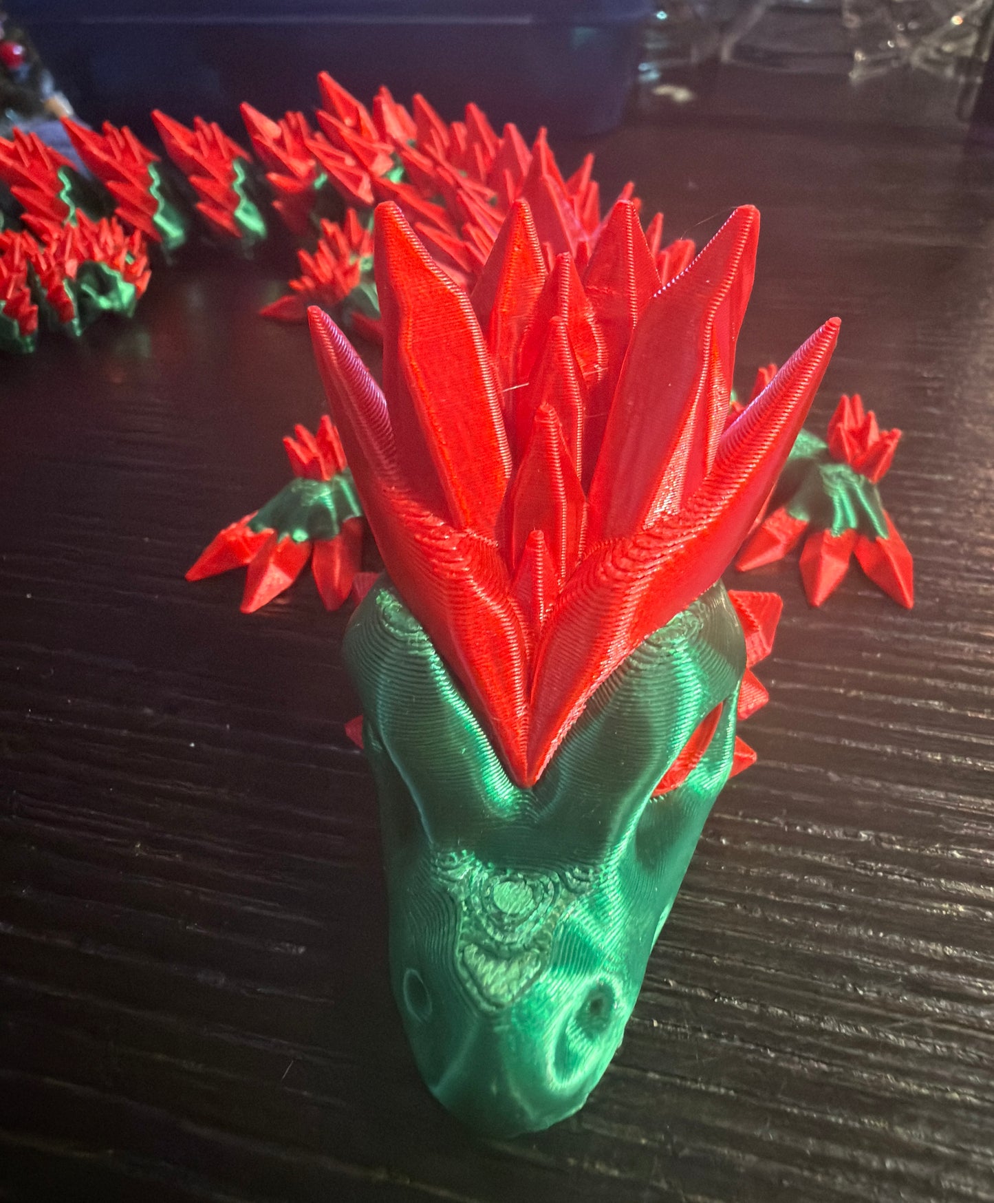 24” Crystal Articulated 3D Printed Dragon