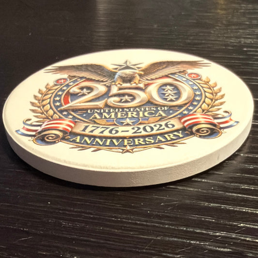 America 250 Ceramic Coasters - 3.5 in
