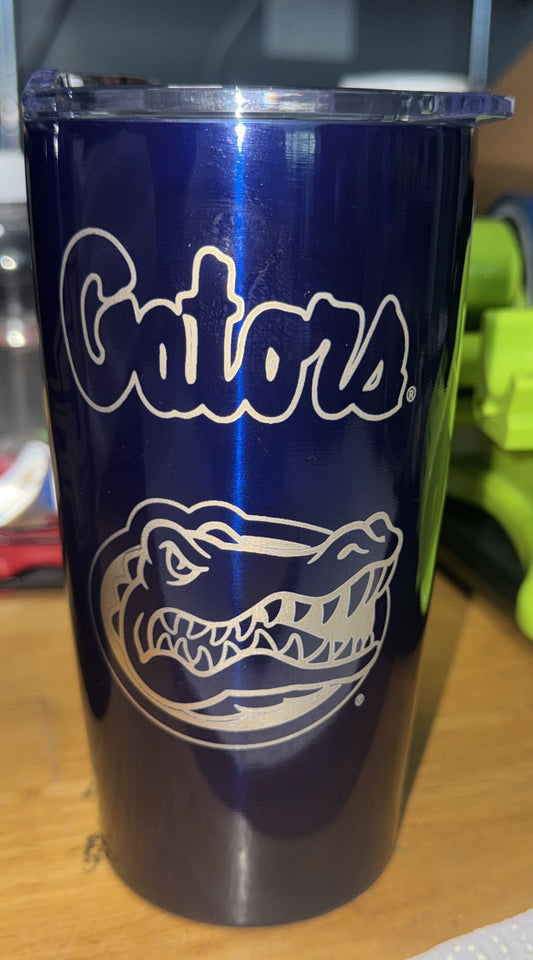Florida Gators Metal Laser Engraved 20 oz Tumbler