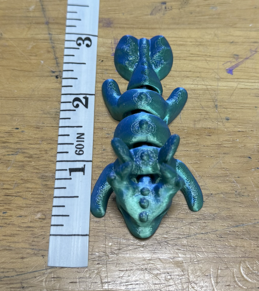 3” Micro Articulated Flexible 3D Printed Dragon (Medium - 3" long)