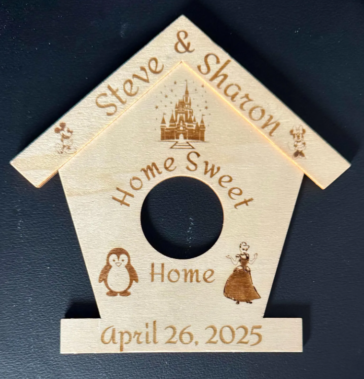 Home Sweet Home Laser Engraved Wood Sign