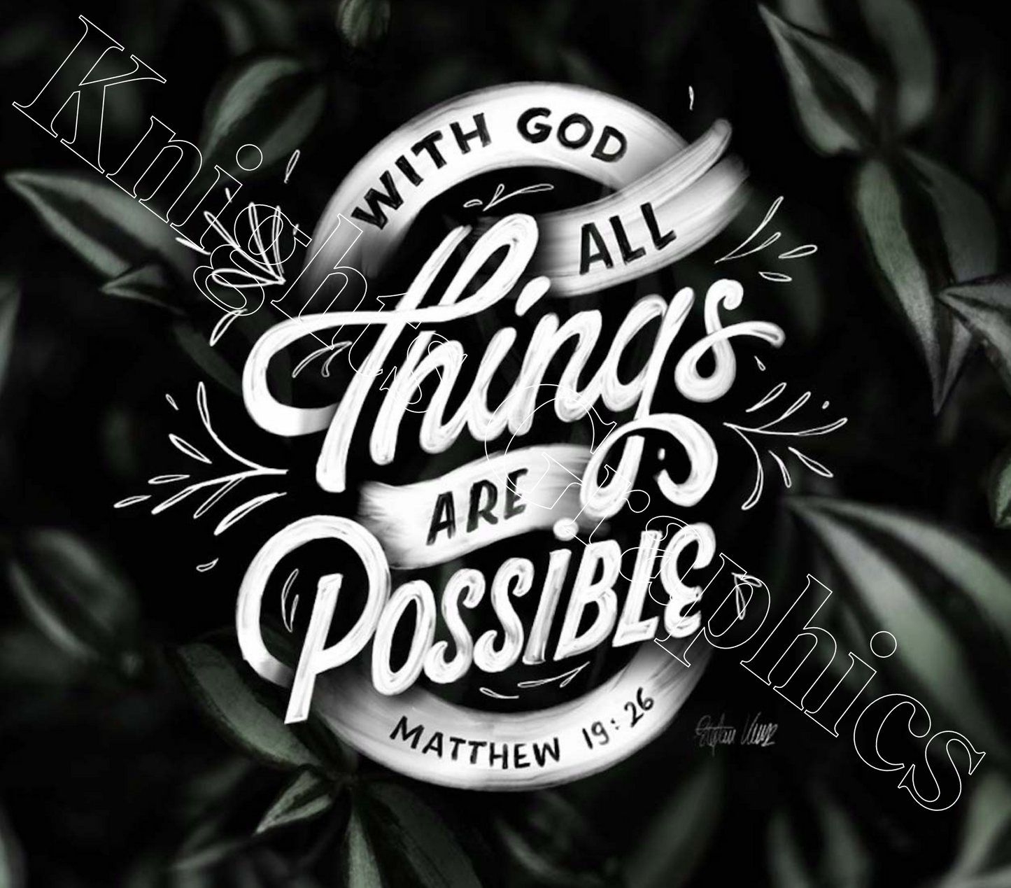 With God All Things Are Possible 20 oz Tumbler Downloadable Design