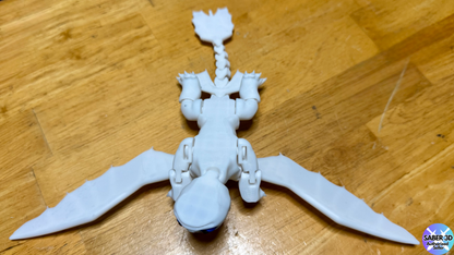 3D Printed Flexi Toothless and Light Fury