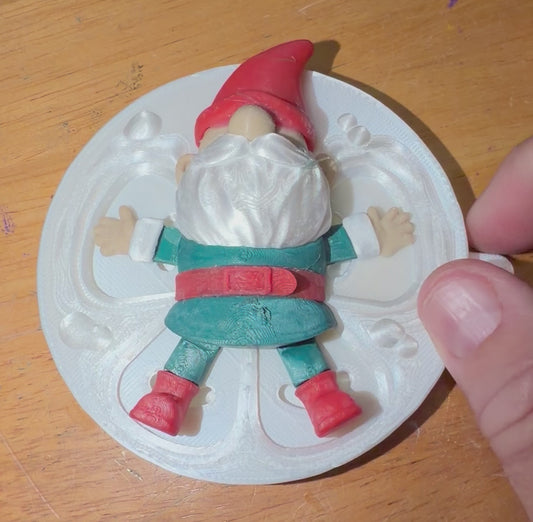 Snow Motion 3D Printed Gnome Fidget Toy