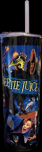 Beetlejuice 20 oz Metal Skinny Tumbler