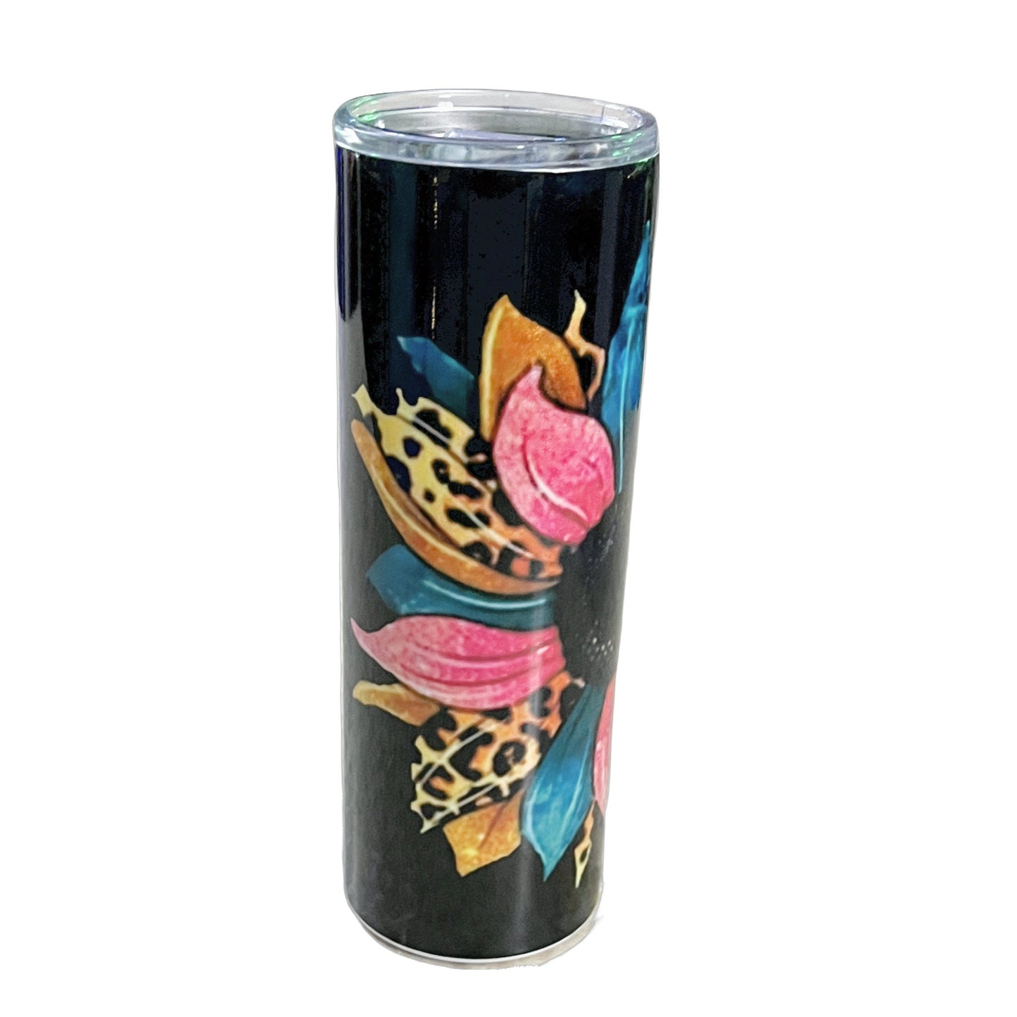 Leopard Sunflower 20 oz Skinny Tumbler